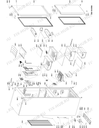 Схема №1 PRB 395I A++ с изображением Дверка для холодильной камеры Whirlpool 481010791889