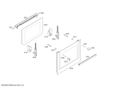 Схема №5 HBA43T360 H.BO.NP.L2D.IN.GLASS.B3/.N.E0_C/// с изображением Передняя часть корпуса для плиты (духовки) Bosch 00672938