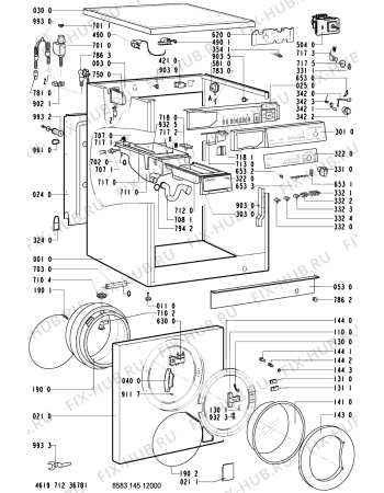 Схема №2 WA 3579 S/WS-NL с изображением Декоративная панель для стиралки Whirlpool 481245219644