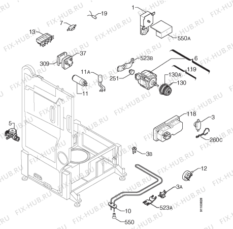 Взрыв-схема посудомоечной машины Arthurmartinelux ASF643 - Схема узла Electrical equipment 268