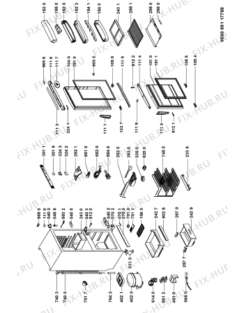Схема №1 ARZ 8960/H с изображением Ящик (корзина) для холодильника Whirlpool 481241828545