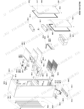 Схема №1 PCB260 A+S с изображением Дверца для холодильной камеры Whirlpool 480132102663