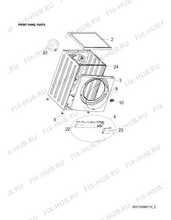 Схема №6 AWG/BM 7081 S с изображением Запчасть для стиральной машины Whirlpool 482000019809