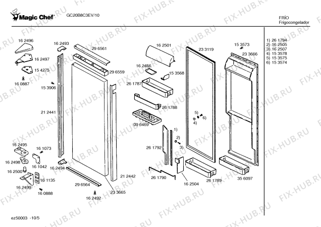 Схема №7 GS22B6C3EV с изображением Шайба для холодильной камеры Bosch 00153575