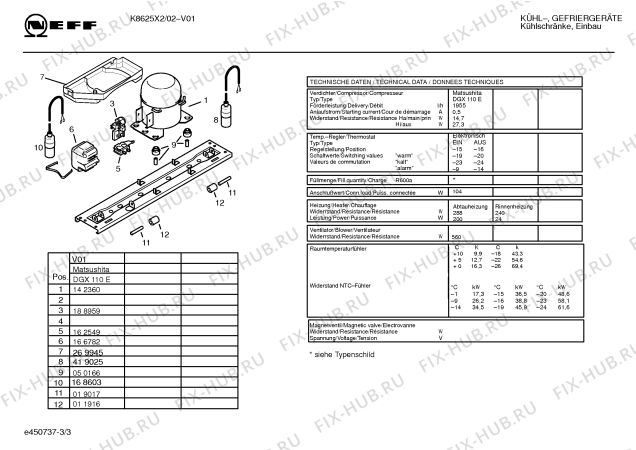 Схема №2 K8625X2 KG515 с изображением Инструкция по эксплуатации для холодильника Bosch 00527746