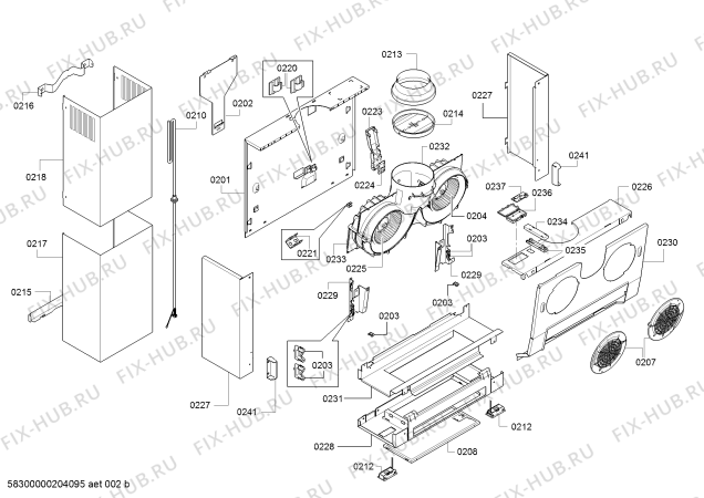 Схема №2 LC97FQW60 Siemens с изображением Стеклянная полка для вытяжки Siemens 00718548