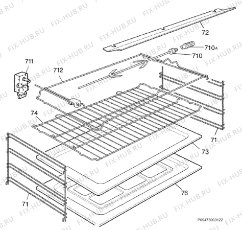 Взрыв-схема комплектующей Zanussi Z9042W - Схема узла Section 6