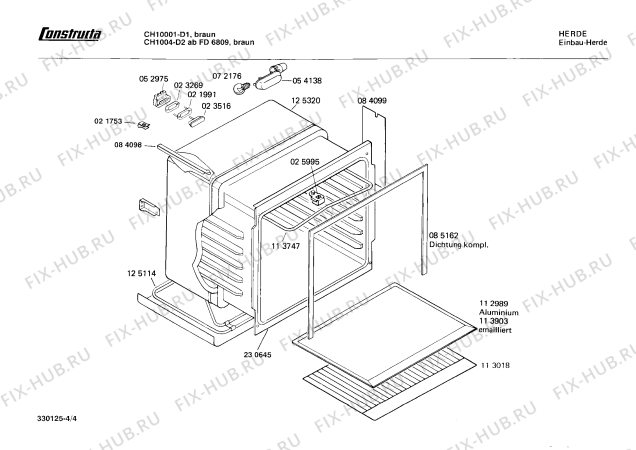 Схема №4 CH1004 с изображением Переключатель для плиты (духовки) Bosch 00030417