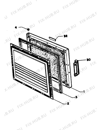 Взрыв-схема холодильника Zanussi Z9050F - Схема узла Freezer door