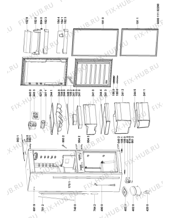 Схема №1 703.660.53 CB DC190 FRIDGE/FREE с изображением Всякое для холодильника Whirlpool 488000520932