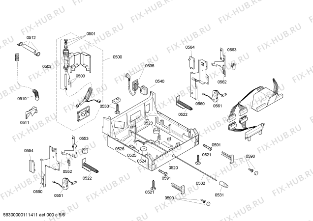 Схема №3 S44E53B0EU с изображением Кнопка для посудомоечной машины Siemens 00427559