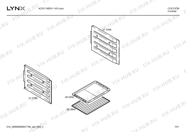 Схема №5 4CIX174B с изображением Панель управления для плиты (духовки) Bosch 00433707