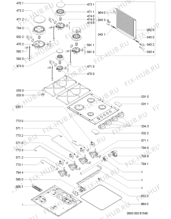 Схема №1 AKL 701/CF с изображением Втулка для электропечи Whirlpool 481244039096