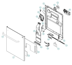 Схема №1 D5904 AU   -Stainless (340332, DW90.C) с изображением Дверь для посудомоечной машины Gorenje 457080