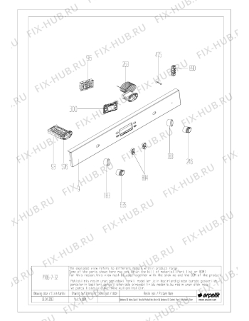 Взрыв-схема плиты (духовки) Beko OIE 24301 W (7790588301) - BARBOROS BI CONTROL PANEL WÄ°TH ADORA TIMER