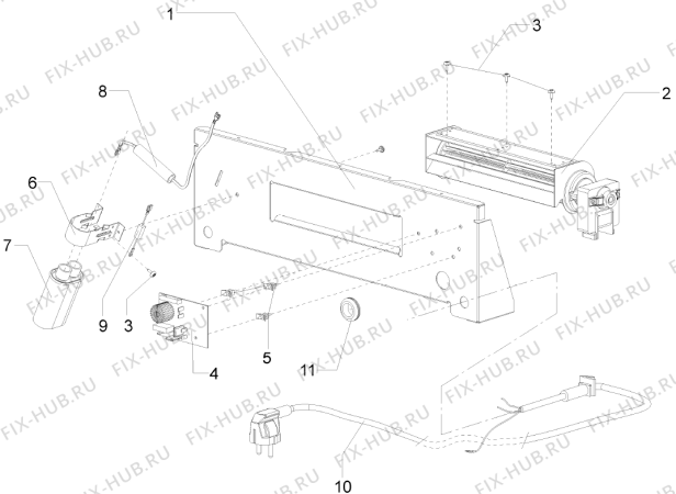 Схема №1 BOC5322AX (349633, BT32CF2) с изображением Ветродув для микроволновки Gorenje 175166