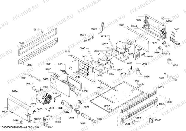 Схема №6 CI36BP01 с изображением Модуль управления для холодильника Siemens 00741049