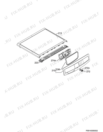 Взрыв-схема стиральной машины Electrolux EW71411F - Схема узла Command panel 037