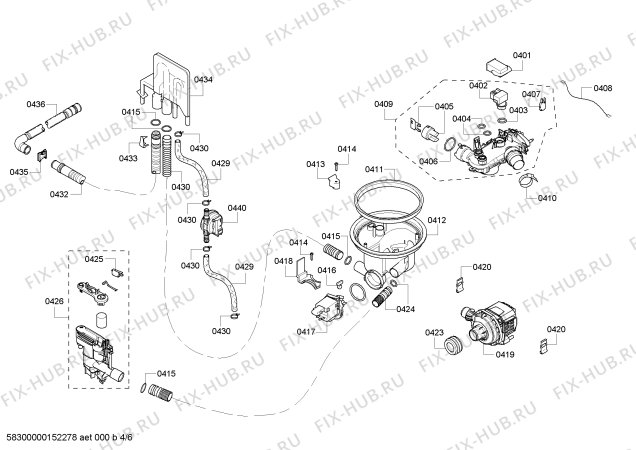 Схема №5 SHE55C05UC с изображением Корзина для посуды для электропосудомоечной машины Bosch 00248821