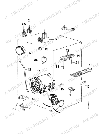Взрыв-схема стиральной машины Privileg 165SR,20371 - Схема узла Electrical equipment 268