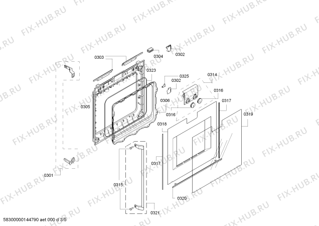 Схема №4 BO241211 с изображением Решетка для электропечи Bosch 11008830