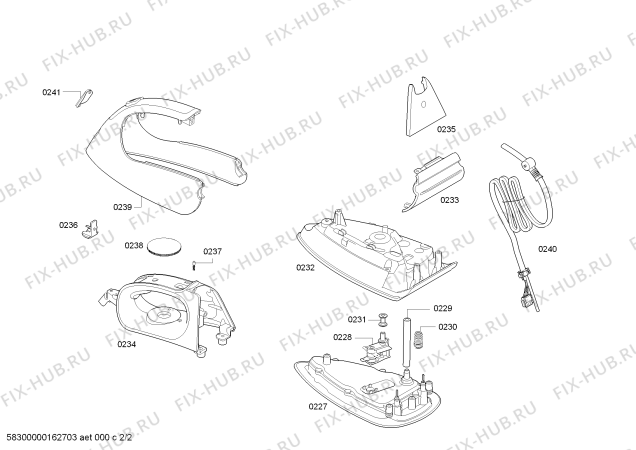 Схема №2 TDS2229 с изображением Труба для электроутюга Bosch 00657130