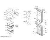 Схема №4 KGN39X63 с изображением Дверь морозильной камеры для холодильной камеры Bosch 00681000