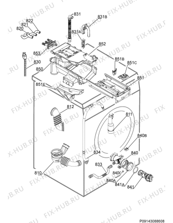 Схема №4 L87695DWD с изображением Модуль (плата) для стиралки Aeg 973914605715007