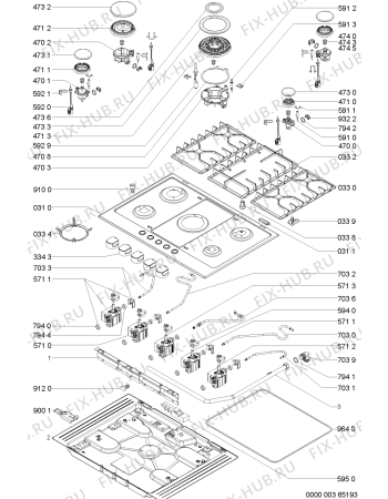 Схема №2 AKT797IX2 (F091963) с изображением Наставление для плиты (духовки) Indesit C00368793