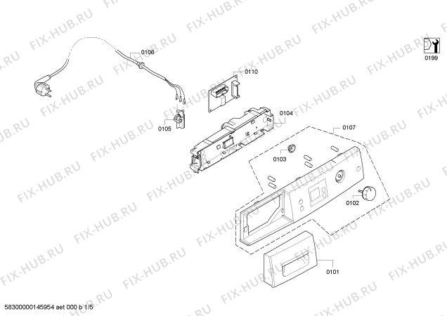 Схема №3 WT46W5C0NL с изображением Корпус для сушильной машины Bosch 00674480