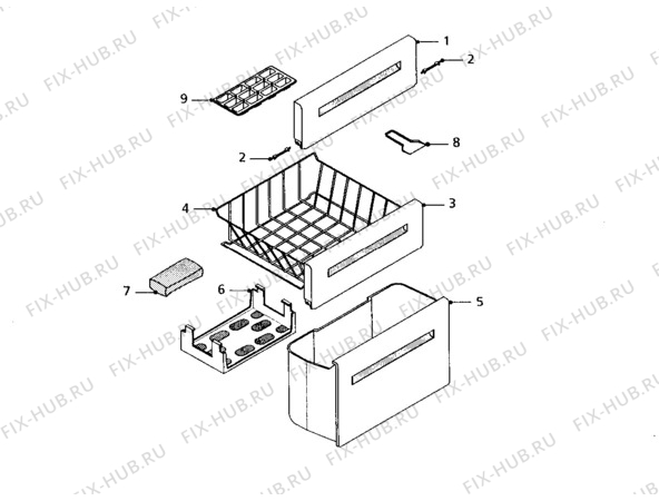 Взрыв-схема холодильника Zanussi DV35 - Схема узла Furniture