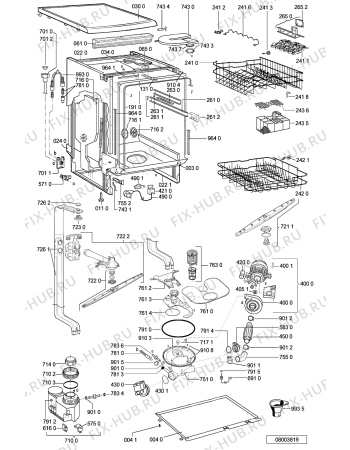 Схема №2 ADP 6510 AL с изображением Модуль (плата) управления для посудомоечной машины Whirlpool 481221838237