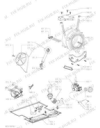 Схема №1 AWOC 7714 с изображением Обшивка для стиралки Whirlpool 481010707018