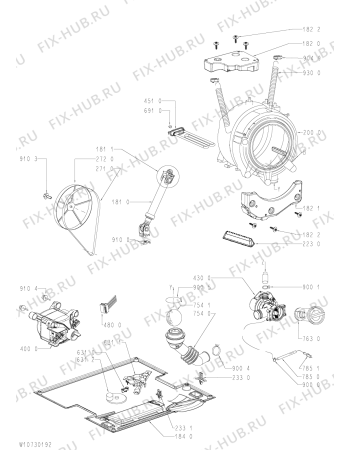 Схема №1 WAI 2743 с изображением Блок управления для стиралки Whirlpool 481010808829