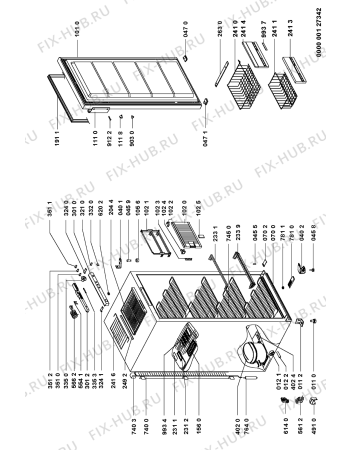 Схема №1 AFE 116/G/1 с изображением Холдер для холодильной камеры Whirlpool 481246228097