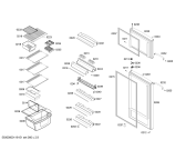 Схема №3 KSV365446K BOSCH с изображением Дверь морозильной камеры для холодильной камеры Bosch 00472309