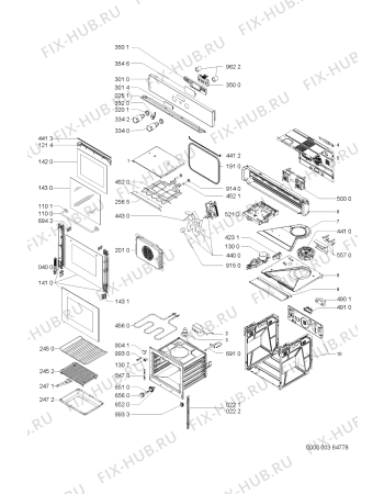 Схема №1 G2P65/F/FP/SS с изображением Клавиша для духового шкафа Whirlpool 481241279124