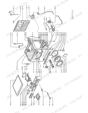 Схема №2 AWG 371/7 P с изображением Клавиша для стиральной машины Whirlpool 481941028462