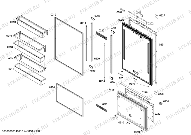 Схема №8 B36IT71SN с изображением Цокольная панель для холодильной камеры Bosch 00244598