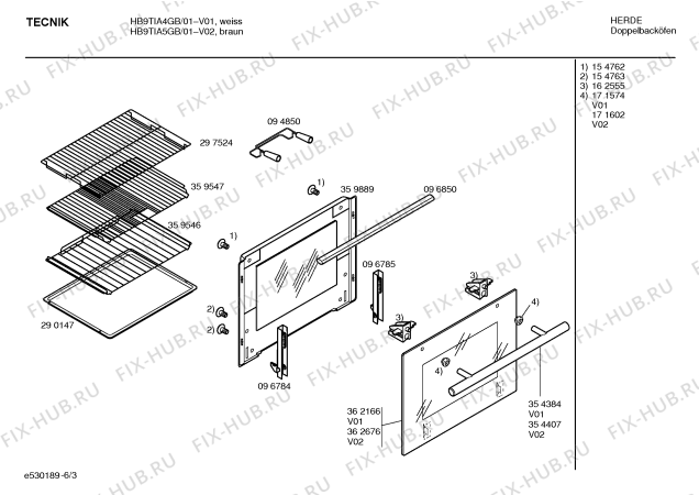 Схема №6 HB9TIA5GB TKC8081 с изображением Фронтальное стекло для духового шкафа Bosch 00362677