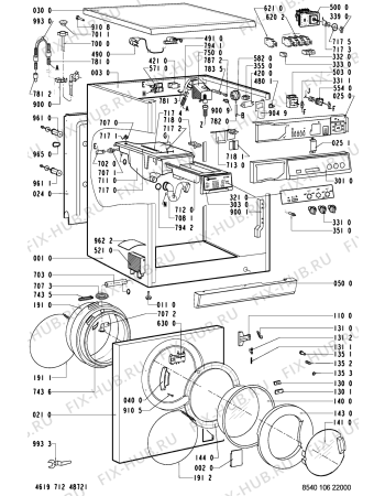Схема №2 WTE 1530 с изображением Декоративная панель для стиральной машины Whirlpool 481244019591