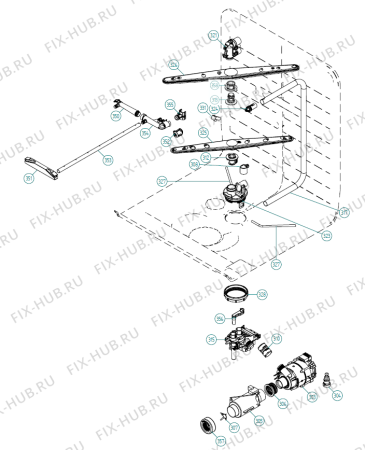 Взрыв-схема посудомоечной машины Asko D5253 XXL SE   -SS Bi (337791, DW70.3) - Схема узла 03
