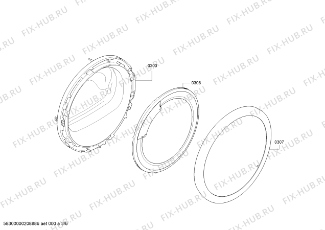 Схема №3 WT46G401 с изображением Модуль управления, запрограммированный для сушильной машины Siemens 10007118