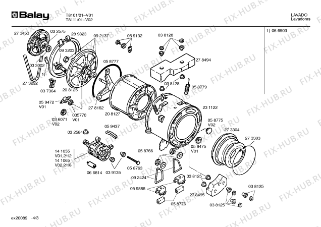 Схема №4 T8111 с изображением Инструкция по эксплуатации для стиральной машины Bosch 00516275