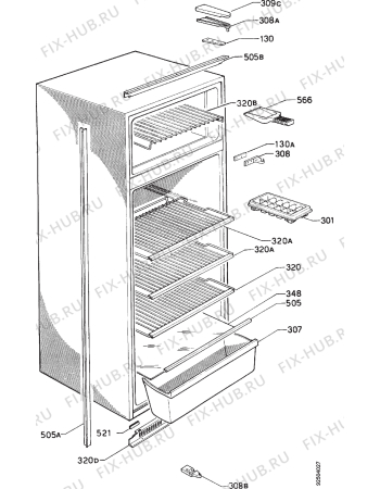 Взрыв-схема холодильника Zanussi ZR230/2TN - Схема узла Housing 001
