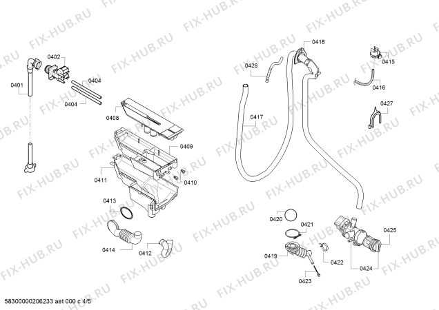 Взрыв-схема стиральной машины Bosch WAT28541OE - Схема узла 04
