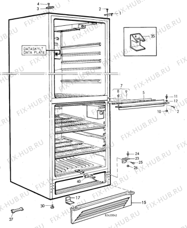 Взрыв-схема холодильника Elektro Helios FK3700 - Схема узла C10 Cabinet