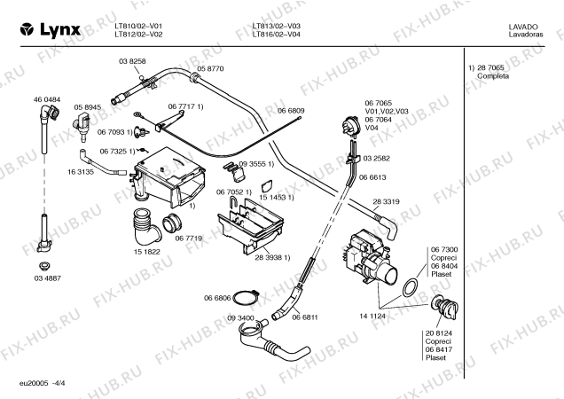 Схема №3 LT810 с изображением Панель для стиральной машины Bosch 00209041