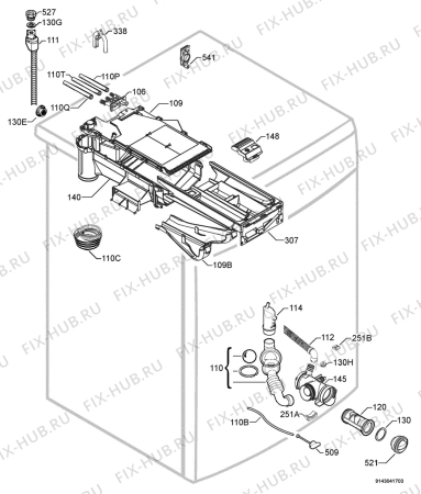 Взрыв-схема стиральной машины Aeg Electrolux L66845 - Схема узла Hydraulic System 272