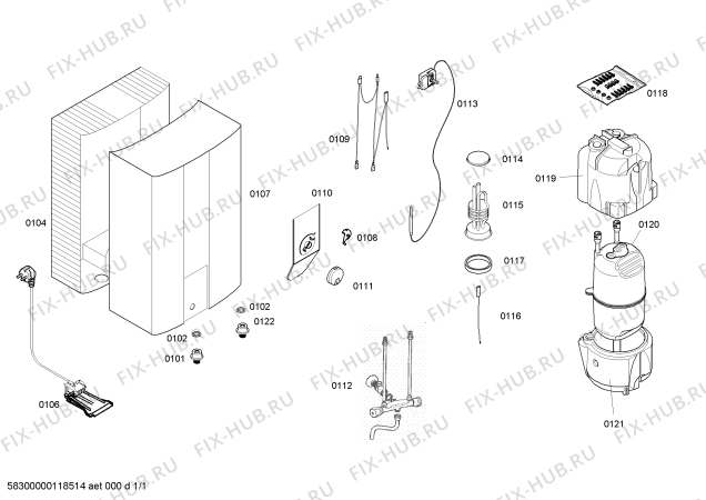 Схема №1 DO5UF801 с изображением Терморегулятор для электроводонагревателя Bosch 00652155